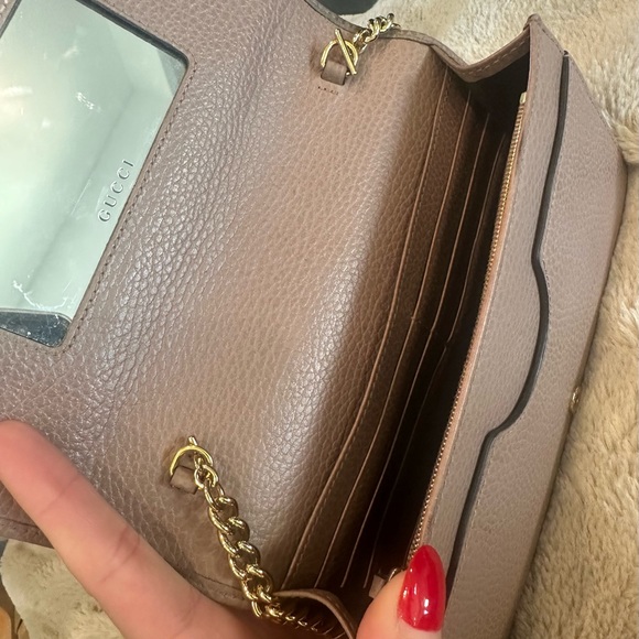 GG MARMONT LEATHER MINI CHAIN BAG - Picture 3 of 8